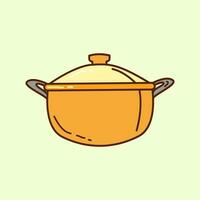 Pot doodle vector illustration