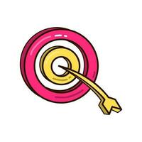 Vector doodle target arrow dart