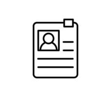 Resume vector linear cv icon. Modern outline logo concept on white background from Human Resources collection. Suitable for use on web apps, mobile apps and print media