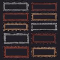 Decorative vintage frames and borders set vector
