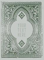 Vintage floral frame book cover design. Design elements for use on menus, brochures, book covers, wine and alcohol labels and invitations. vector