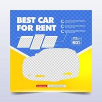 Car sale promotion social media post banner template vector