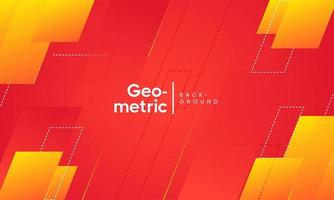 Red and yellow geometric gradient background vector