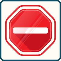 Sign No Entry vector