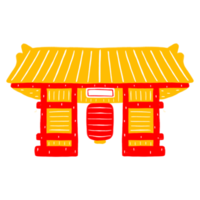 edificio del templo de tokio en estilo de diseño plano png