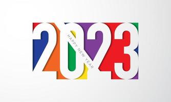 2023 Happy New Year Background Design. vector