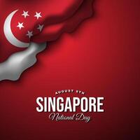 Singapore National Day Background Design. vector