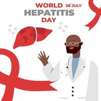 ilustración del día mundial de la hepatitis vector
