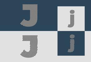 Creative Initial Line Letters J Logo Designs Bundle. vector