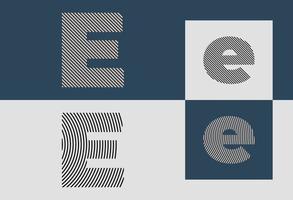 Creative Initial Line Letters E Logo Designs Bundle. vector