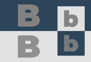 Creative Initial Line Letters B Logo Designs Bundle. vector