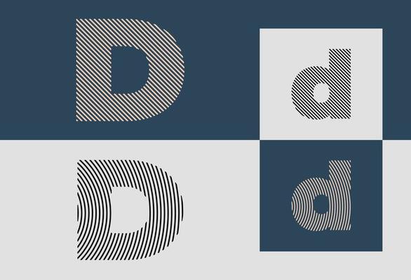 Creative Initial Line Letters D Logo Designs Bundle.