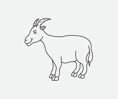 goat sketch design vector