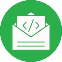 Mail Code Glyph Circle Multicolor vector