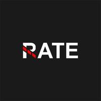 Logo design RATE vector