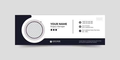 Modern email signature and professional email footer template design Pro Vector