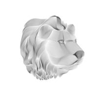 lined lion head vector