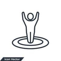 you are here icon logo vector illustration. Destination symbol template for graphic and web design collection