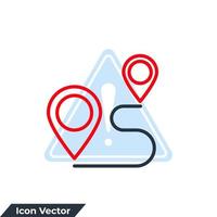 route icon logo vector illustration. tracking symbol template for graphic and web design collection