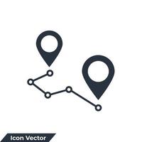 gps tracking icon logo vector illustration. tracking symbol template for graphic and web design collection