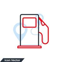 gas station icon logo vector illustration. fuel pump symbol template for graphic and web design collection