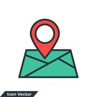 navigation icon logo vector illustration. Map location symbol template for graphic and web design collection