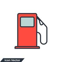 Ilustración de vector de logotipo de icono de gasolinera. plantilla de símbolo de bomba de combustible para la colección de diseño gráfico y web