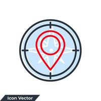 destination icon logo vector illustration. position symbol template for graphic and web design collection