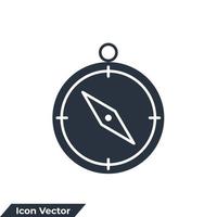 compass icon logo vector illustration. Navigation symbol template for graphic and web design collection