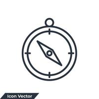 compass icon logo vector illustration. Navigation symbol template for graphic and web design collection