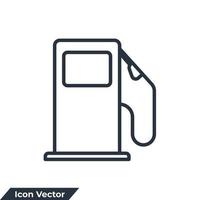 Ilustración de vector de logotipo de icono de gasolinera. plantilla de símbolo de bomba de combustible para la colección de diseño gráfico y web