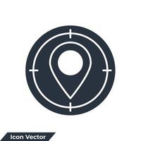 destination icon logo vector illustration. position symbol template for graphic and web design collection