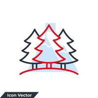 ilustración de vector de logotipo de icono de bosque. plantilla de símbolo de árbol para la colección de diseño gráfico y web