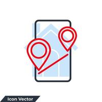 mobile gps icon logo vector illustration. Navigation symbol template for graphic and web design collection