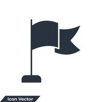 flag icon logo vector illustration. flag symbol template for graphic and web design collection