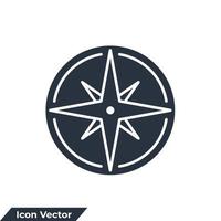 wind rose icon logo vector illustration. Compass symbol template for graphic and web design collection