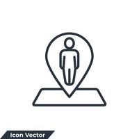 placeholder icon logo vector illustration. Navigation symbol template for graphic and web design collection