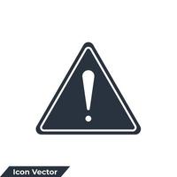 ilustración de vector de logotipo de icono de advertencia. plantilla de símbolo de advertencia de peligro para la colección de diseño gráfico y web