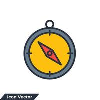 compass icon logo vector illustration. Navigation symbol template for graphic and web design collection