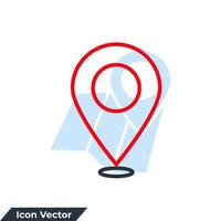 pinpoint icon logo vector illustration. pin, pointer symbol template for graphic and web design collection