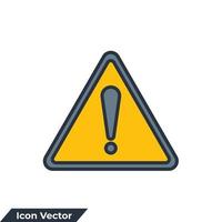 warning icon logo vector illustration. Danger warning symbol template for graphic and web design collection