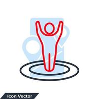 you are here icon logo vector illustration. Destination symbol template for graphic and web design collection