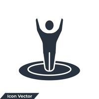 you are here icon logo vector illustration. Destination symbol template for graphic and web design collection