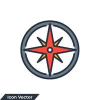 wind rose icon logo vector illustration. Compass symbol template for graphic and web design collection