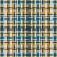 Tartan plaid pattern with texture and retro color. vector