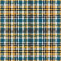 Tartan plaid pattern with texture and retro color. vector