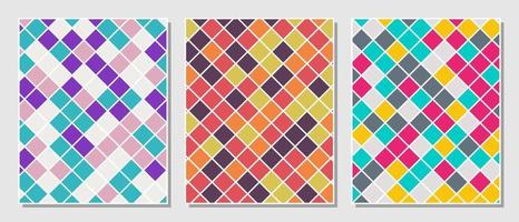 Abstract simple set colorful rectangles pattern background. vector