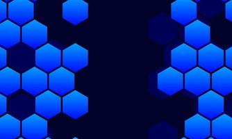 Abstract technology background with blue hexagonal. Vector illustration.