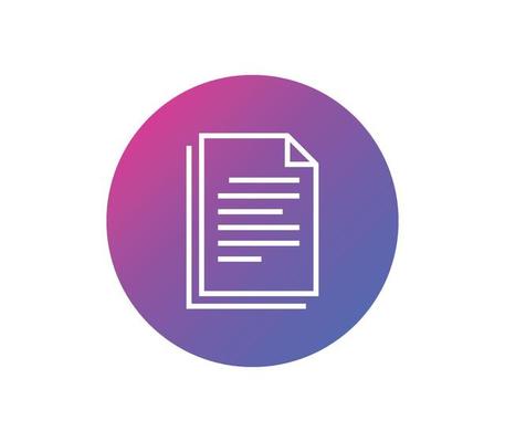 Document and paper flat vector illustration.