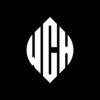 WCX circle letter logo design with circle and ellipse shape. WCX ellipse letters with typographic style. The three initials form a circle logo. WCX Circle Emblem Abstract Monogram Letter Mark Vector. vector